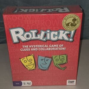 Rollick! Hysterical Board Game Of Clues & Collaboration Team Charades NEW